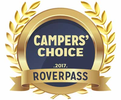 Campers Choice RoverPass Award - Dog Friendly Campground - Lemon Cover Campground RV Park